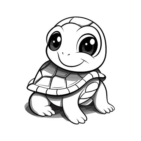 Premium Vector Hand Drawn Turtle Outline Black Vector Art Illustration