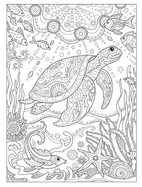 Creative Haven Fanciful Sea Life Coloring Book Relaxing Illustrations