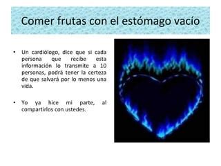 Comer Frutas Con El Estomago Vacio Ppt