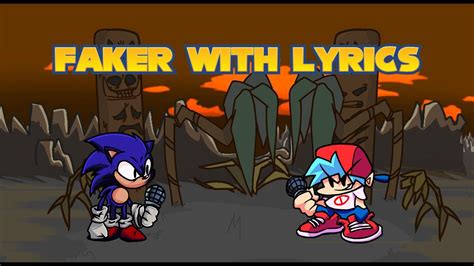 Vs Sonic Exe Faker With Lyrics Gloo Gunner Youtube