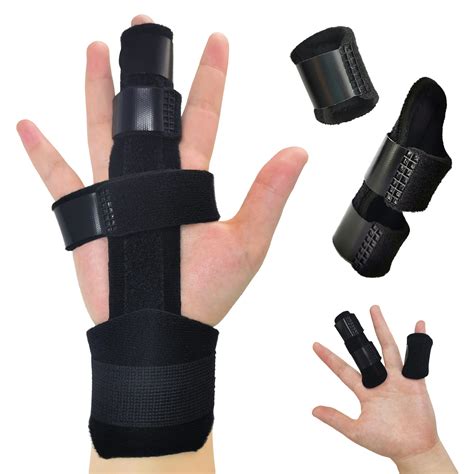 Buy Trigger Finger Splint - 3 Pcs Finger Splints for Broken Fingers Adjustable Fit Index Finger ...