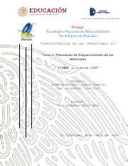 Ensayo MPR y ERP U3 pdf Instituto Tecnológico de Zitácuaro Ensayo