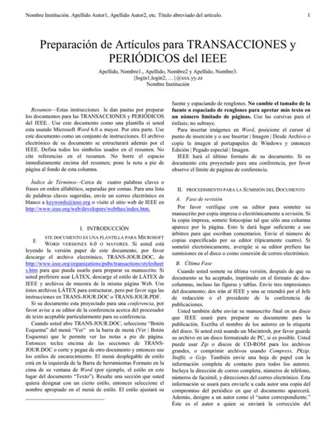 Enciclopedia lanzadera desvanecerse plantilla ieee word policía