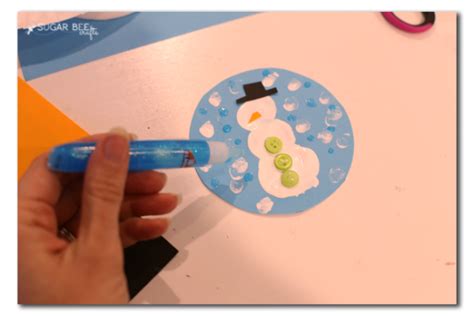 Fingerpaint Snowglobe Kids Craft Sugar Bee Crafts