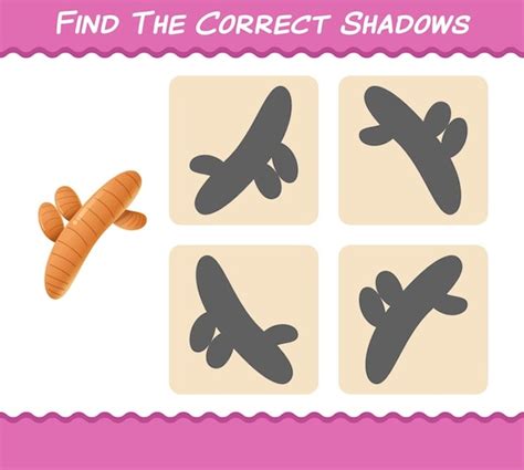 Playful Carrot Shadows A Fun Find The Match Game Jiffy Designs