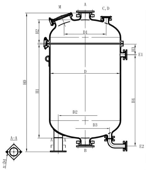 Pressure Vessel Open Glass Lined Storage Tank Open Distillation