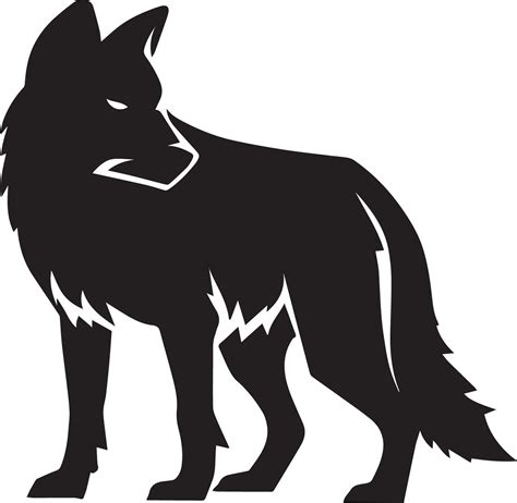 A Wolf Vector silhouette Illustration. 24741487 Vector Art at Vecteezy