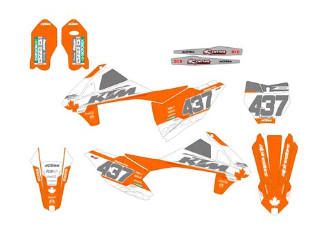 Kit Grafiche KTM 85 SX 2018 2024 Factory White Kitdeco Moto Fr