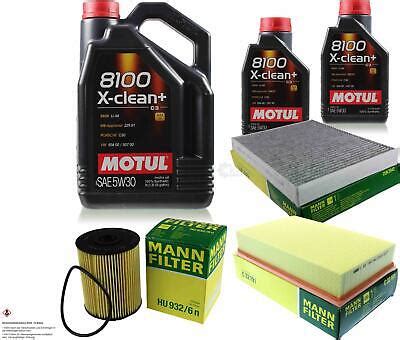 MANN FILTER Inspektionspaket 7L Motul 8100 X clean 5W 30 für VW