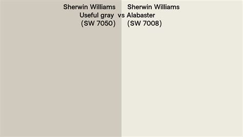 Sherwin Williams Useful Gray Vs Alabaster Side By Side Comparison