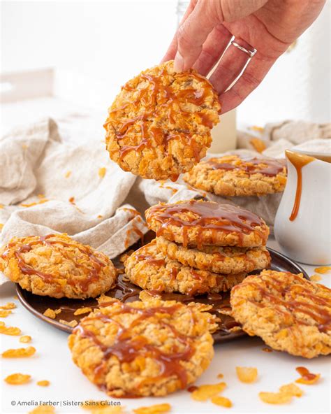 Gluten Free Caramel Cornflake Cookies Sisters Sans Gluten