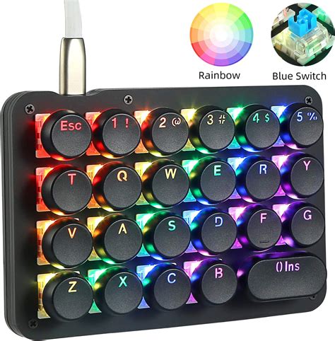 Koolertron Einhand Mini Tastatur Mechanische Gaming Amazon De