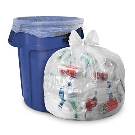 Aluf Plastics 55 Gallon Clear Trash Bags Huge 100 Pack 38 X 58