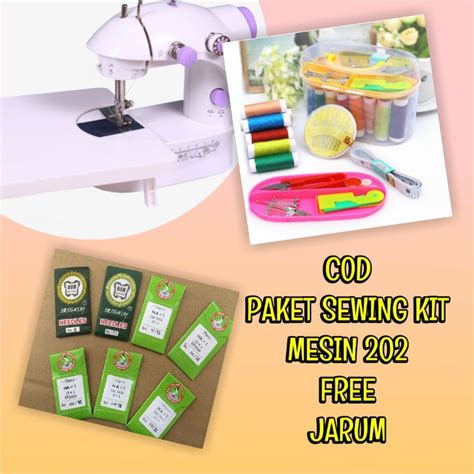 Jual Mesin Jahit Mini Portable FHSM 202 Free Sewing Kit Dan Meteran