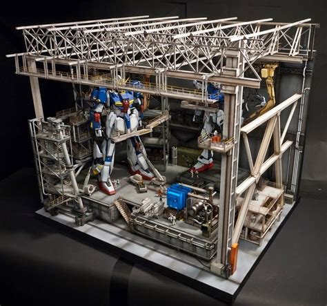 Custom Build 160 Gundam Assemble Plant Hangar Diorama Gundam Kits