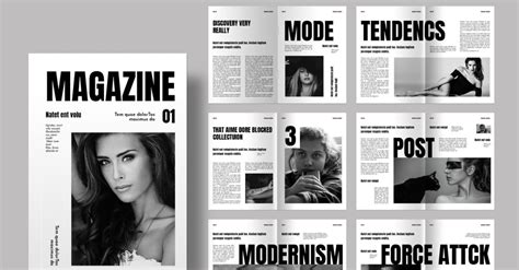 Mod Le Indesign De Mise En Page De Magazine De Mode