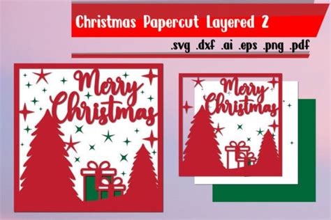 Christmas Papercut Layered 2 Graphic By Assalwaassalwa Creative Fabrica