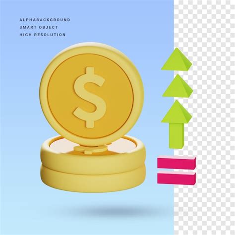 Premium Psd Investment Growth 3d Icon Illustration