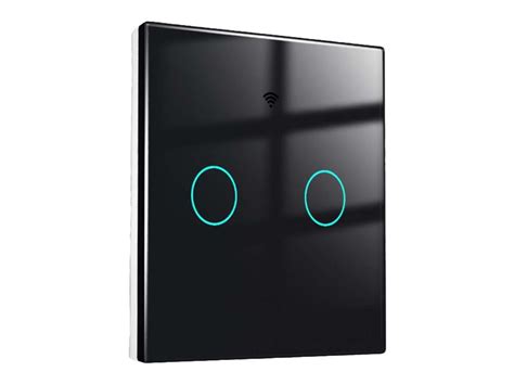 Interrupteur Mural Wifi X Panneau Tactile Touches Black Wifi Rf