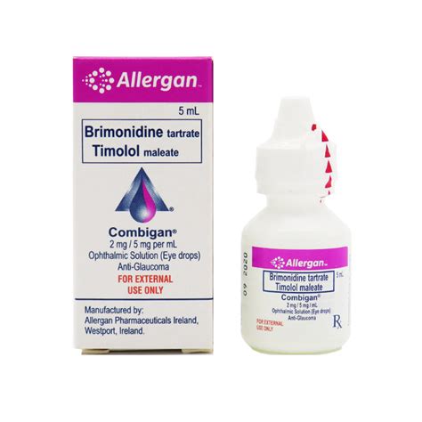 COMBIGAN Brimonidine Tartrate Timolol Maleate 2mg 5mg Per ML Eye