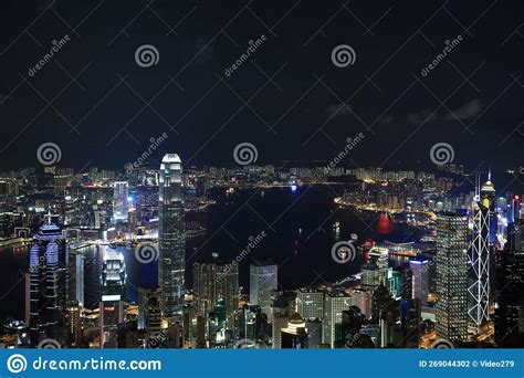 Night View of Hong Kong from the Victoria Peak in Hong Kong. 2 June ...