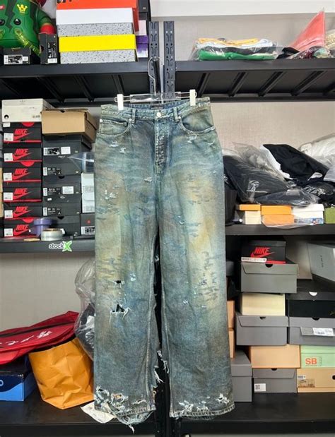 Balenciaga Balenciaga 23ss Super Destroyed Mud Dye Denim Grailed