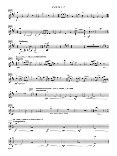 The Complete Harry Potter 2nd Violin By Jerry Brubaker Full Orchestra Digital Sheet Music