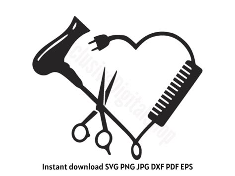 Hair Dresser Svg Hair Dresser Heart Svg Hair Stylist Heart Etsy Finland