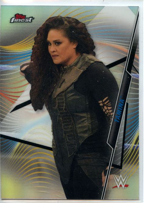 Topps Wwe Finest Refractor Parallel Tamina Smackdown Ebay