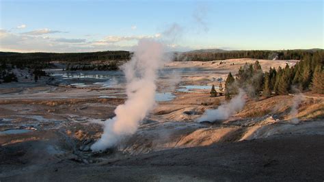 Das Norris Geyser Basin Im Yellowstone Nationalpark