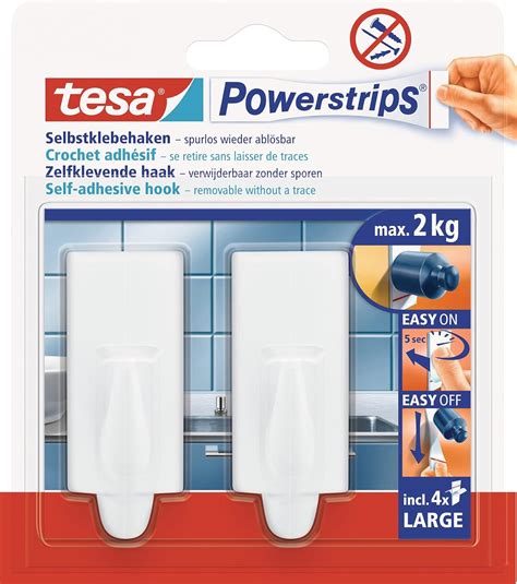 Tesa Powerstrips Du E Haczyki Cienne Samoprzylepne Uchwyty Na