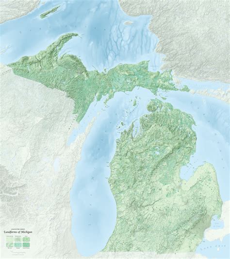 Landforms of Michigan — somethingaboutmaps