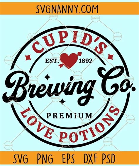 Cupids Brewing Co SVG Cupid Valentines Day SVG Love Potions SVG