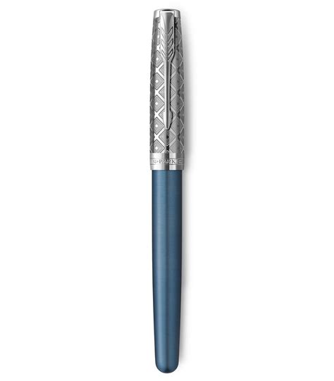 PARKER Sonnet Premium Stylo plume Métal Laque Bleu Plume fine 18k