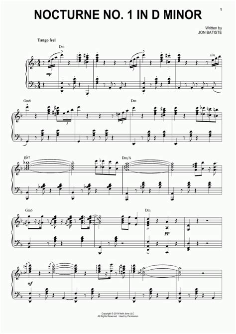 Nocturne No 1 In D Minor Piano Sheet Music