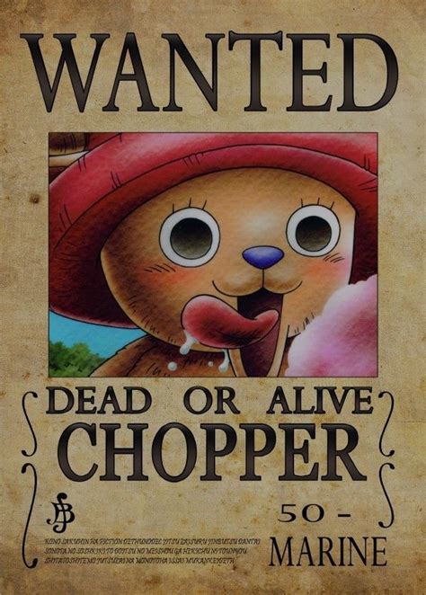 Chopper One Piece Wanted Poster