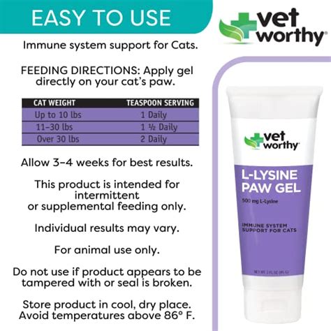 Vet Worthy Lysine Paw Gel Aid For Cats Cat Paw Gel To Support The