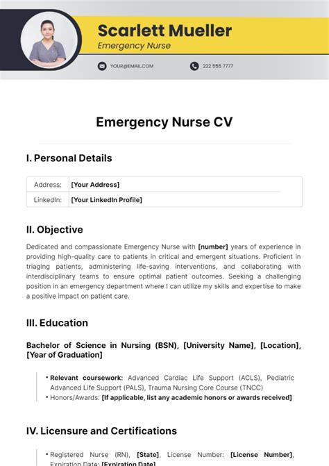 Nurse Cv Templates Edit Online And Download