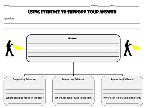 Text Evidence Graphic Organizer Pdf