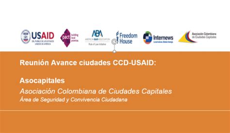 Asocapitales Y El Programa CCD De USAID Identifican Acciones Retos Y