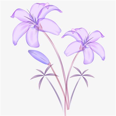 Cartoon Purple Flowers, Cartoon Clipart, Cartoon Flowers, Purple ...