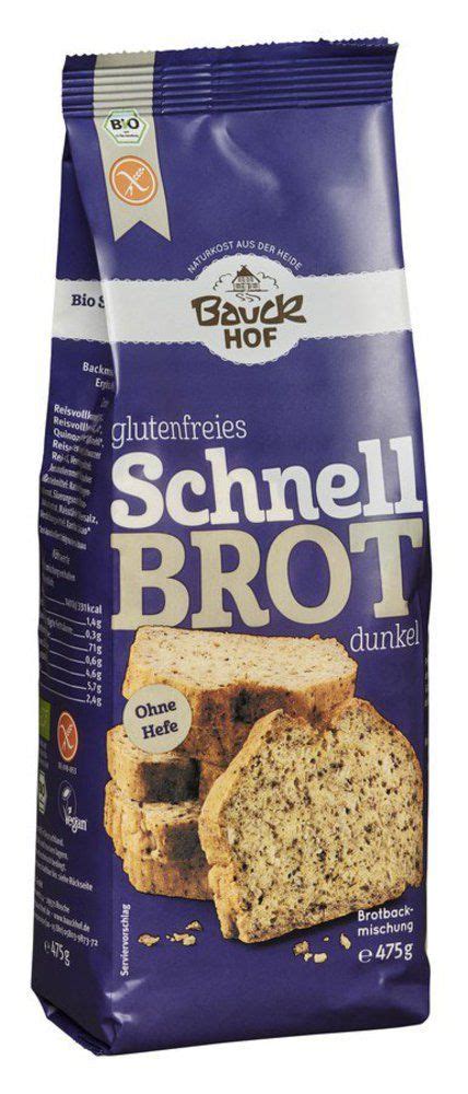 Bauckhof Schnellbrot Dunkel Glutenfrei Bio X G Online Kaufen