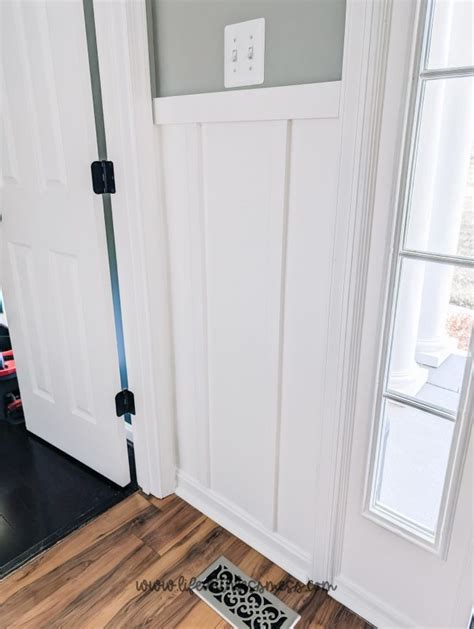 DIY Board And Batten Entryway With Hooks Life With Less Mess