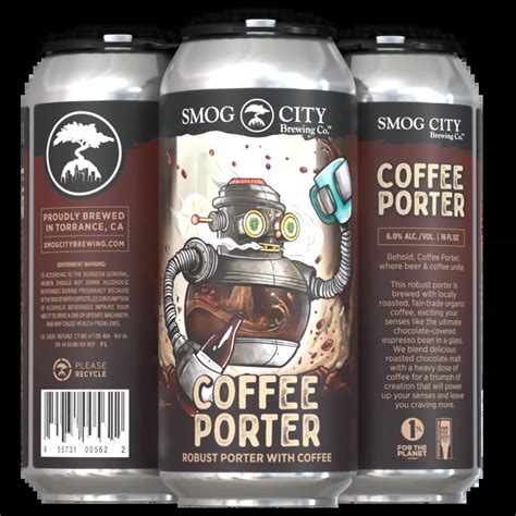Smog City Coffee Porter 16oz Can Bine And Vine