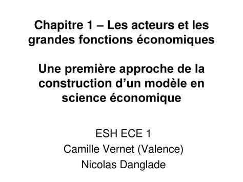 ESH ECE 1 Camille Vernet Valence Nicolas Danglade ppt télécharger