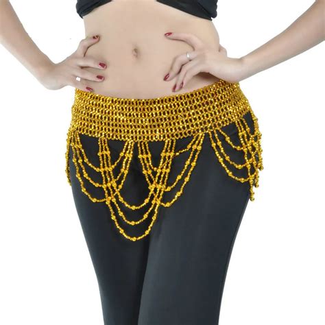 Women Beaded Big Waves Belly Dance Waist Chains Bellydance Waist Chain