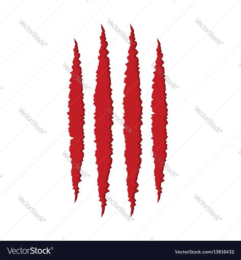 Animal Monster Claw Scratches Royalty Free Vector Image