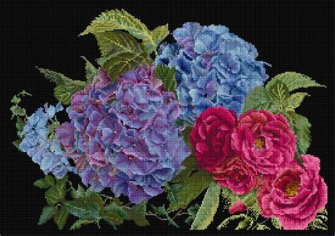 Cross Stitch Corner Thea Gouverneur Kreuzstich Set Hortensie