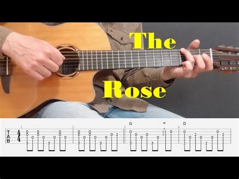 The Rose Bette Midler Easy Fingerstyle Guitar With Tabs Acordes Chordify