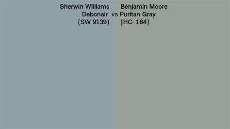 Sherwin Williams Debonair SW 9139 Vs Benjamin Moore Puritan Gray HC